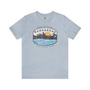 Nangarhar Hiking and Fishing Adventure Club Badge Athletic Fit Short Sleeve Tee T-Shirt Printify S Light Blue 