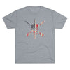 Nous Defions American Flag Triblend Athletic Shirt T-Shirt Printify Tri-Blend Premium Heather M 