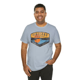Pineland Distressed Camping Badge Athletic Fit Short Sleeve Tee T-Shirt Printify 