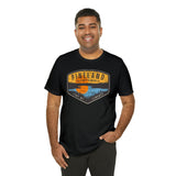 Pineland Distressed Camping Badge Athletic Fit Short Sleeve Tee T-Shirt Printify 