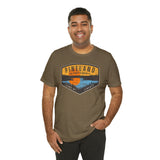 Pineland Distressed Camping Badge Athletic Fit Short Sleeve Tee T-Shirt Printify 