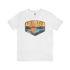 Pineland Distressed Camping Badge Athletic Fit Short Sleeve Tee T-Shirt Printify S Ash 