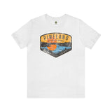 Pineland Distressed Camping Badge Athletic Fit Short Sleeve Tee T-Shirt Printify S Ash 