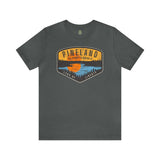 Pineland Distressed Camping Badge Athletic Fit Short Sleeve Tee T-Shirt Printify S Asphalt 