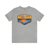 Pineland Distressed Camping Badge Athletic Fit Short Sleeve Tee T-Shirt Printify S Athletic Heather 