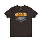 Pineland Distressed Camping Badge Athletic Fit Short Sleeve Tee T-Shirt Printify S Brown 