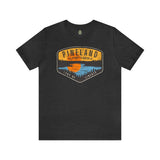 Pineland Distressed Camping Badge Athletic Fit Short Sleeve Tee T-Shirt Printify S Dark Grey Heather 