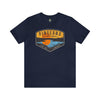 Pineland Distressed Camping Badge Athletic Fit Short Sleeve Tee T-Shirt Printify S Navy 