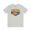 Pineland Distressed Camping Badge Athletic Fit Short Sleeve Tee T-Shirt Printify S Silver 