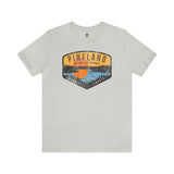 Pineland Distressed Camping Badge Athletic Fit Short Sleeve Tee T-Shirt Printify S Silver 