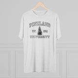 Pineland University Dark Logo Triblend Athletic Shirt T-Shirt Printify 