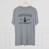 Pineland University Dark Logo Triblend Athletic Shirt T-Shirt Printify 