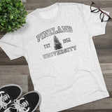 Pineland University Dark Logo Triblend Athletic Shirt T-Shirt Printify 
