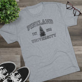 Pineland University Dark Logo Triblend Athletic Shirt T-Shirt Printify 