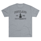 Pineland University Dark Logo Triblend Athletic Shirt T-Shirt Printify L Tri-Blend Premium Heather 