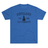 Pineland University Dark Logo Triblend Athletic Shirt T-Shirt Printify S Tri-Blend Vintage Royal 