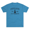 Pineland University Dark Logo Triblend Athletic Shirt T-Shirt Printify S Tri-Blend Vintage Turquoise 