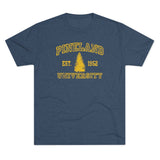 Pineland University Triblend Athletic Shirt T-Shirt Printify Tri-Blend Indigo L 