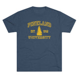 Pineland University Triblend Athletic Shirt T-Shirt Printify Tri-Blend Indigo L 
