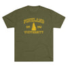 Pineland University Triblend Athletic Shirt T-Shirt Printify Tri-Blend Military Green S 
