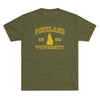 Pineland University Triblend Athletic Shirt T-Shirt Printify Tri-Blend Military Green S 