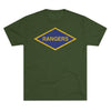 Rangers Diamond Triblend Athletic Shirt T-Shirt Printify Tri-Blend Military Green S 