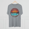 Resistance Training Lab Distressed Camping Badge Triblend Shirt T-Shirt Printify 