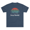 Retro Camp Mackall Nature Walk Team Triblend Athletic Shirt T-Shirt Printify Tri-Blend Indigo M 