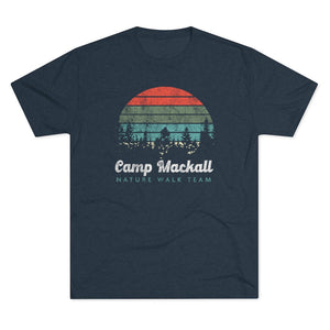 Retro Camp Mackall Nature Walk Team Triblend Athletic Shirt T-Shirt Printify Tri-Blend Vintage Navy M 