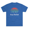 Retro Camp Mackall Nature Walk Team Triblend Athletic Shirt T-Shirt Printify Tri-Blend Vintage Royal M 