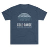 Retro Cole Range Adventure Campground Triblend Athletic Shirt T-Shirt Printify Tri-Blend Indigo M 