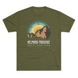 Retro Helmand Province Ruck & Run Club Triblend Athletic Shirt T-Shirt Printify Tri-Blend Military Green M 
