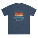 Retro Knees in the Breeze Airborne Triblend Athletic Shirt T-Shirt Printify Tri-Blend Indigo M 