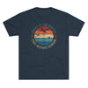 Retro Knees in the Breeze Airborne Triblend Athletic Shirt T-Shirt Printify Tri-Blend Vintage Navy M 