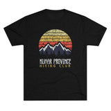 Retro Kunar Province Hiking Club Triblend Athletic Shirt T-Shirt Printify Tri-Blend Vintage Black M 