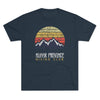 Retro Kunar Province Hiking Club Triblend Athletic Shirt T-Shirt Printify Tri-Blend Vintage Navy M 