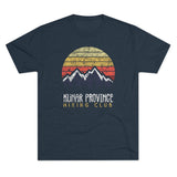 Retro Kunar Province Hiking Club Triblend Athletic Shirt T-Shirt Printify Tri-Blend Vintage Navy M 
