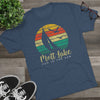 Retro Mott Lake Fun in the Sun Triblend Athletic Shirt T-Shirt Printify 