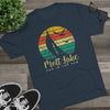 Retro Mott Lake Fun in the Sun Triblend Athletic Shirt T-Shirt Printify 