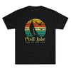 Retro Mott Lake Fun in the Sun Triblend Athletic Shirt T-Shirt Printify Tri-Blend Vintage Black M 