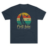 Retro Mott Lake Fun in the Sun Triblend Athletic Shirt T-Shirt Printify Tri-Blend Vintage Navy M 