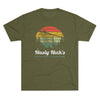 Retro Nasty Nick's Adventure Playground Triblend Athletic Shirt T-Shirt Printify Tri-Blend Military Green M 