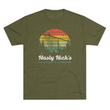 Retro Nasty Nick's Adventure Playground Triblend Athletic Shirt T-Shirt Printify Tri-Blend Military Green M 