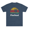Retro Pineland Resistance Forces Triblend Athletic Shirt T-Shirt Printify Tri-Blend Indigo L 