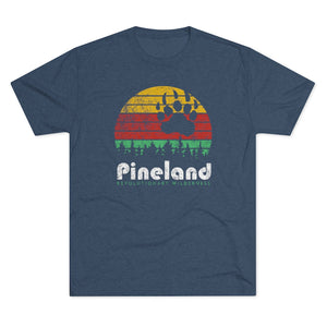 Retro Pineland Resistance Forces Triblend Athletic Shirt T-Shirt Printify Tri-Blend Indigo L 