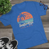 Retro Santa Rosa Tropical Island Triblend Athletic Shirt T-Shirt Printify 