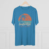 Retro Santa Rosa Tropical Island Triblend Athletic Shirt T-Shirt Printify 