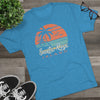 Retro Santa Rosa Tropical Island Triblend Athletic Shirt T-Shirt Printify 