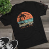 Retro Santa Rosa Tropical Island Triblend Athletic Shirt T-Shirt Printify 