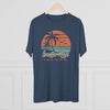 Retro Santa Rosa Tropical Island Triblend Athletic Shirt T-Shirt Printify 